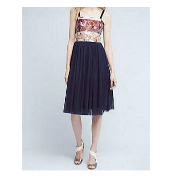 Anthropologie Moulinette Soeurs Floral Tulle Dress - Picture 1 of 14